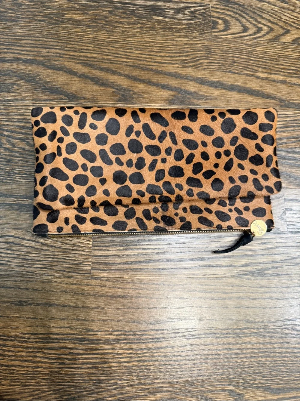 Clare V Leopard Print Foldover Clutch - Used Twice